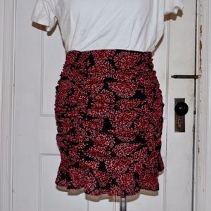 Ruched mini skirt